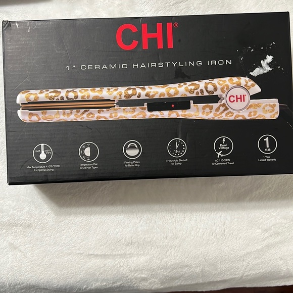 CHI Other - CHI | 1-Inch Ceramic Flat Iron, Leopard Print